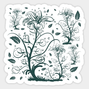 CREATIVE TRENDS  FLOWERS PATTERN HOME LIVING Sticker